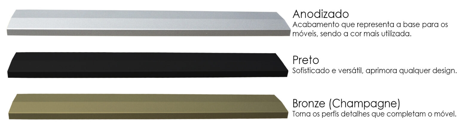 Portas de Alumínio - Cores Disponíveis